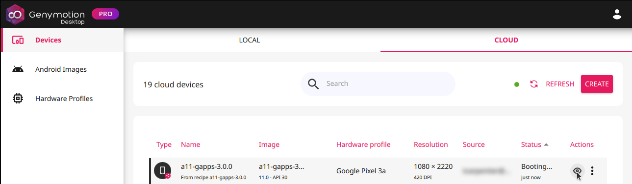 Access device display