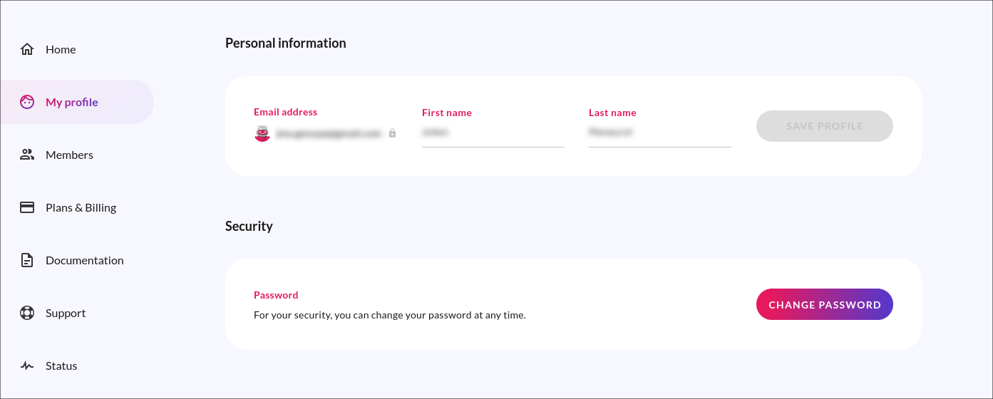 Account profile