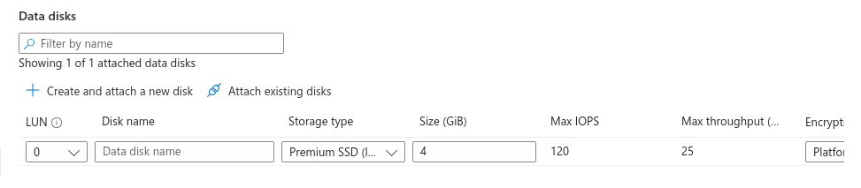 Create and attach a new disk