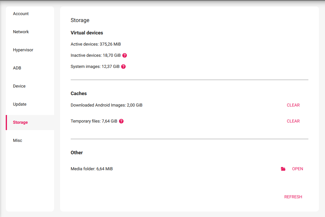 Storage tab