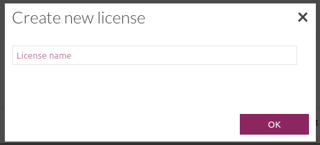 Create a license